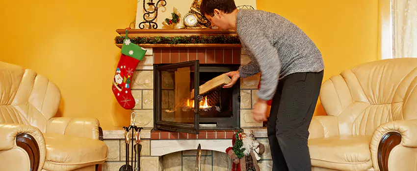 Rusted Metal Fireplace Restoration in Culver City, California