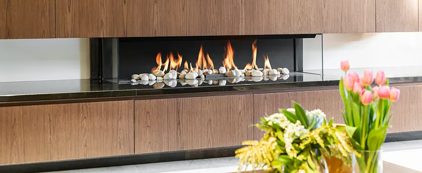 Double-height Fireplace Design Refurbishment in Culver City, California